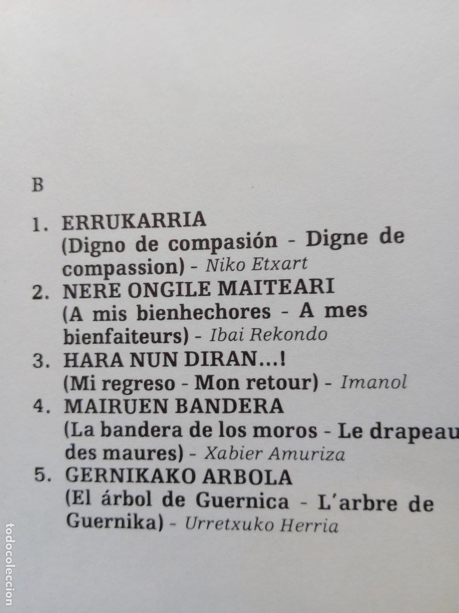 Discos de vinilo: Iparragirre - zure oroiz - Foto 8
