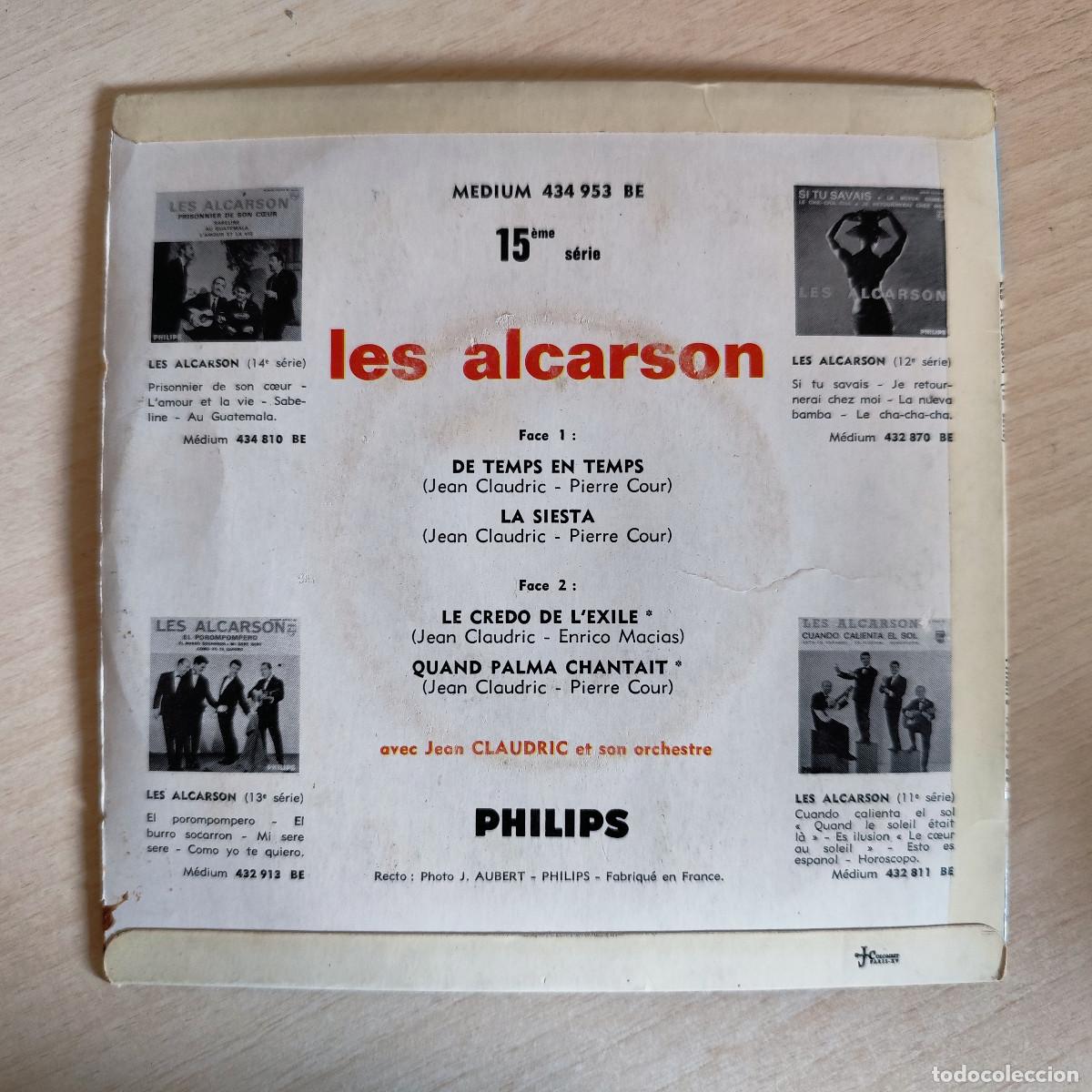 Discos de vinilo: LES ALCARSON - DE TEMPS EN TEMPS +3 RARO EP PHILIPS DE 1964 - Foto 2
