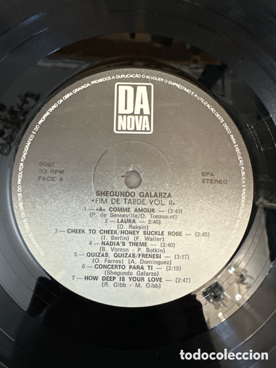 Discos de vinilo: SHEGUNDO GALARZA. FIM DE TARDE VOL. III - Foto 3