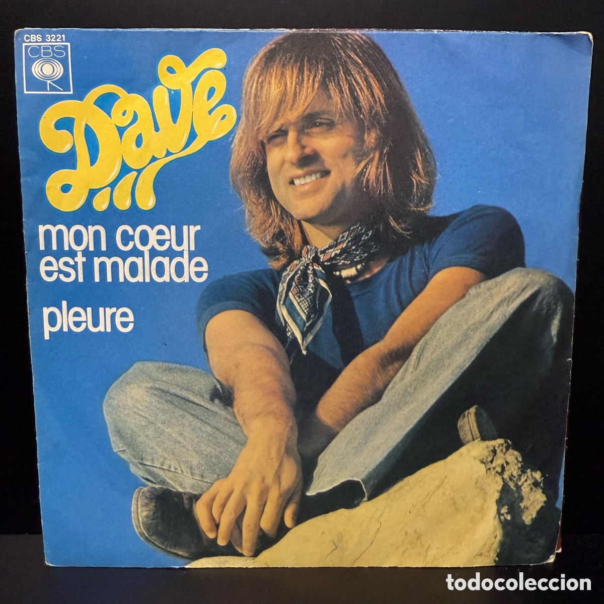 Discos de vinilo: Dave - Mon C&oelig;ur Est Malade / Pleure (7&rdquo;, Single) - Foto 1