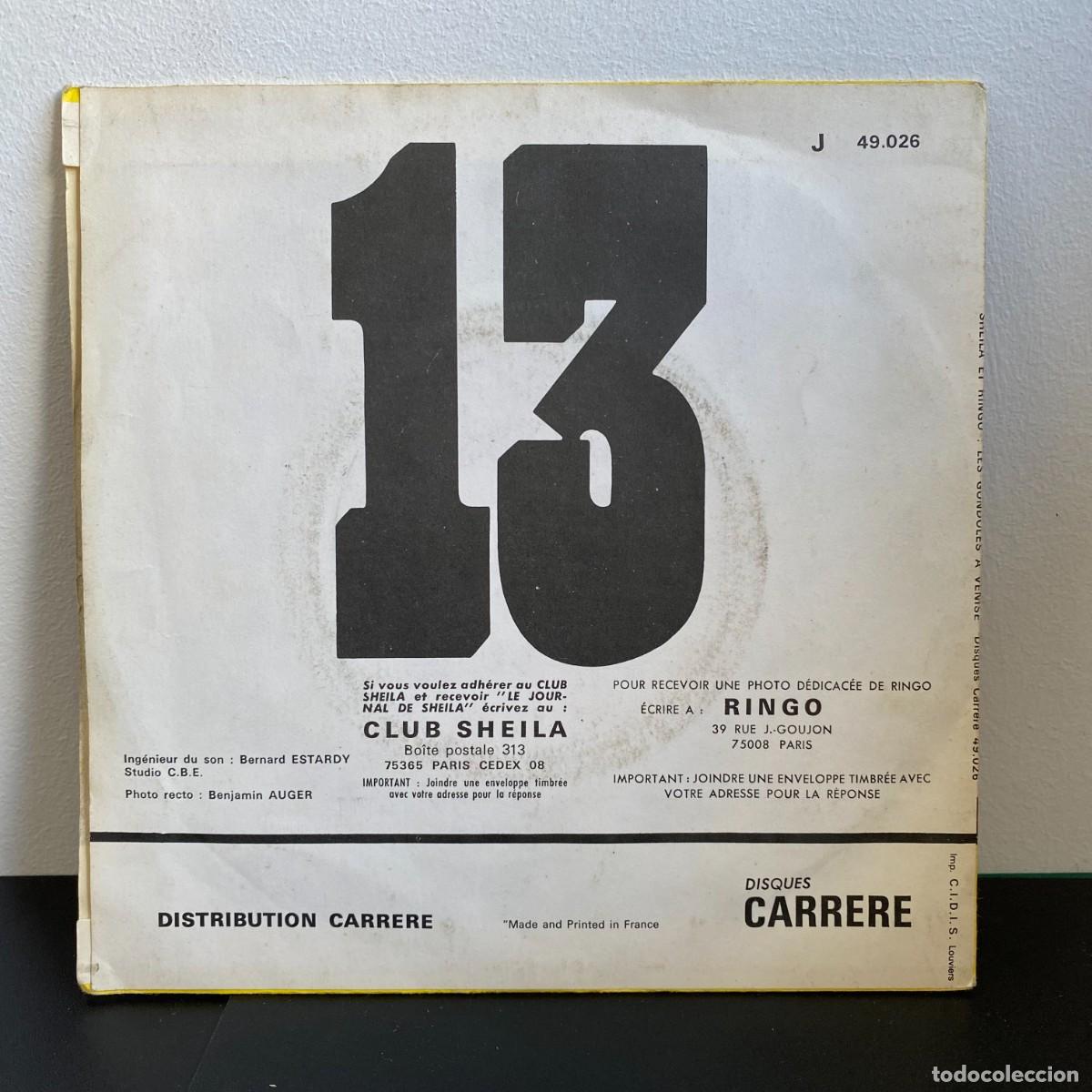 Discos de vinilo: Sheila & Ringo - Les Gondoles A Venise (Single) - Foto 2