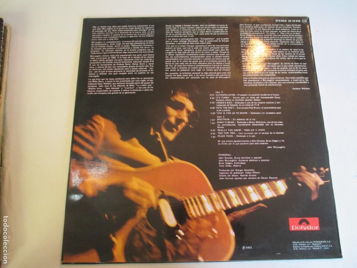 Discos de vinilo: JOHN McLAUGHLIN Extrapolation Z234 - Foto 2