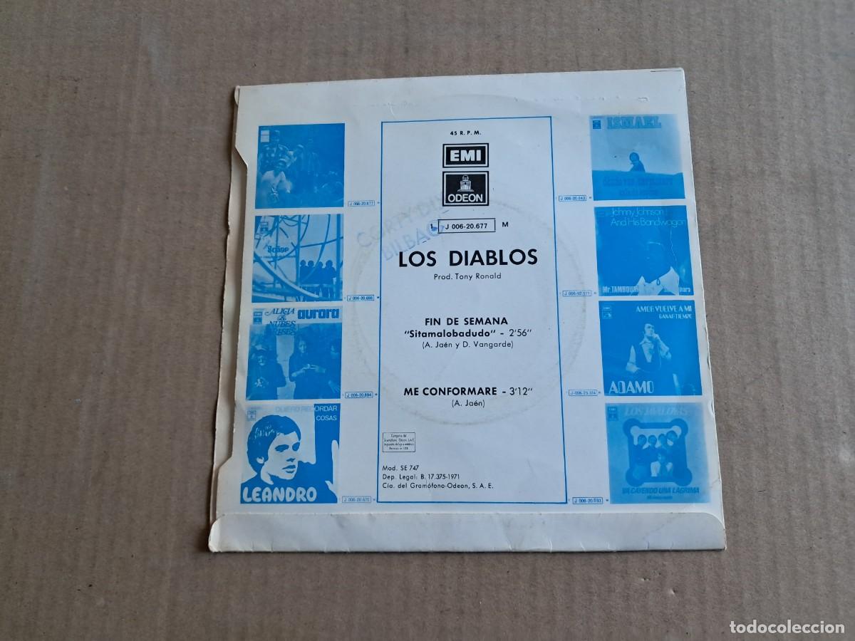 Discos de vinilo: LOS DIABLOS - FIN DE SEMANA SINGLE 1971 - Foto 3