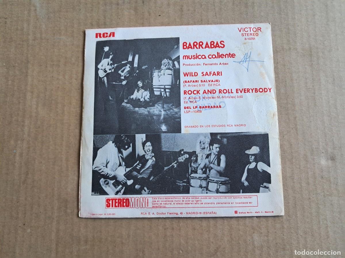 Discos de vinilo: BARRABAS - WILD SAFARI SINGLE 1972 - Foto 3