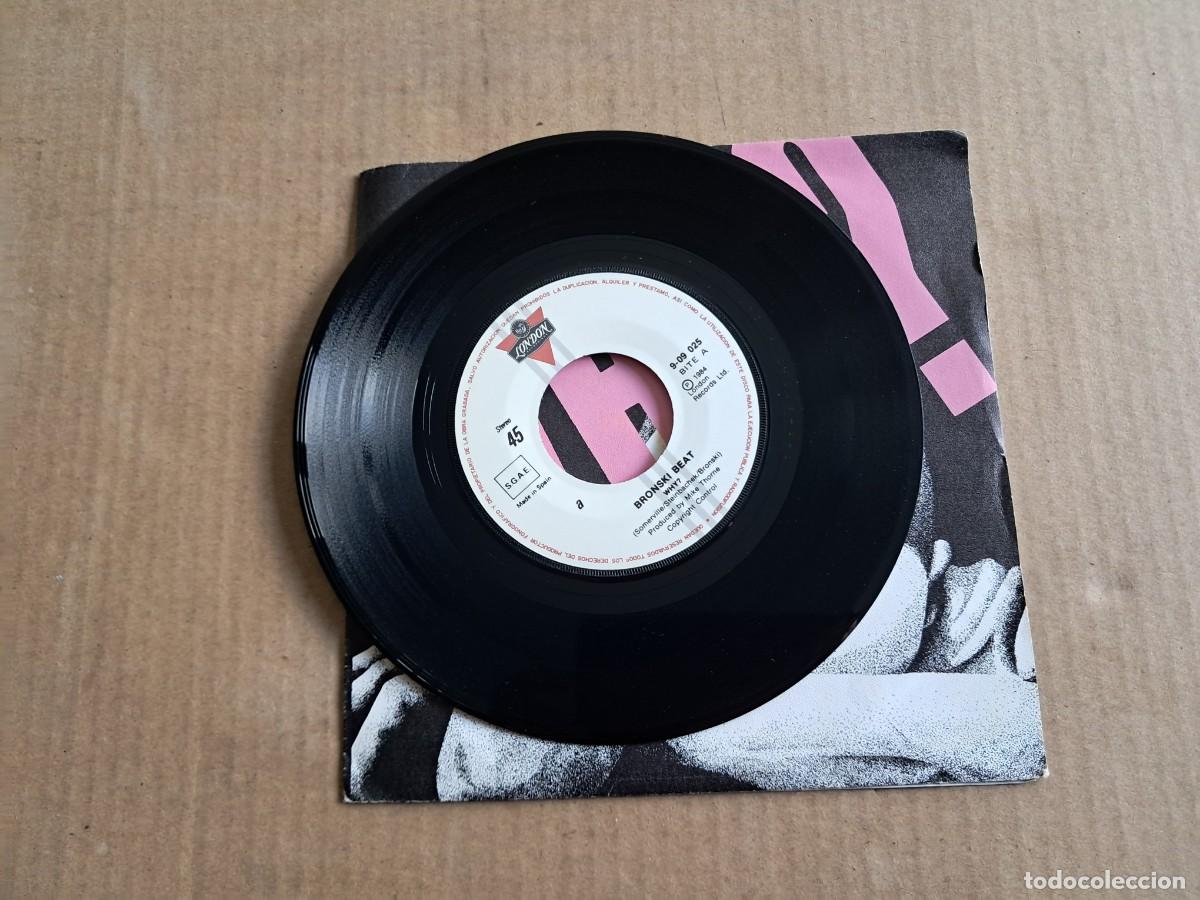 Discos de vinilo: BRONSKI BEAT - WHY ? SINGLE 1984 EDICION ESPA&Ntilde;OLA SYNTHPOP - Foto 2