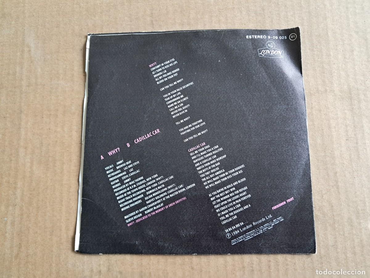 Discos de vinilo: BRONSKI BEAT - WHY ? SINGLE 1984 EDICION ESPA&Ntilde;OLA SYNTHPOP - Foto 3