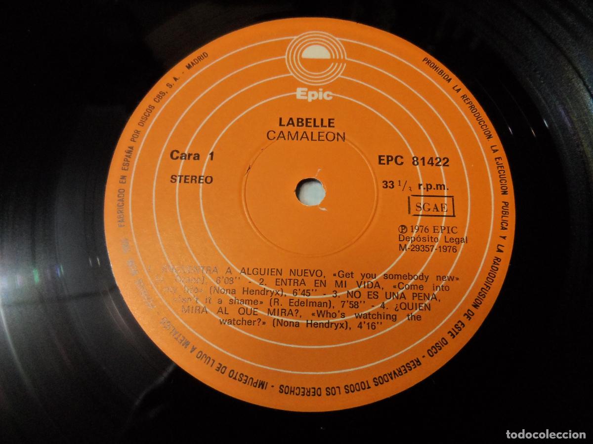 Discos de vinilo: Labelle - Chameleon (SPAIN 1976) - Foto 3