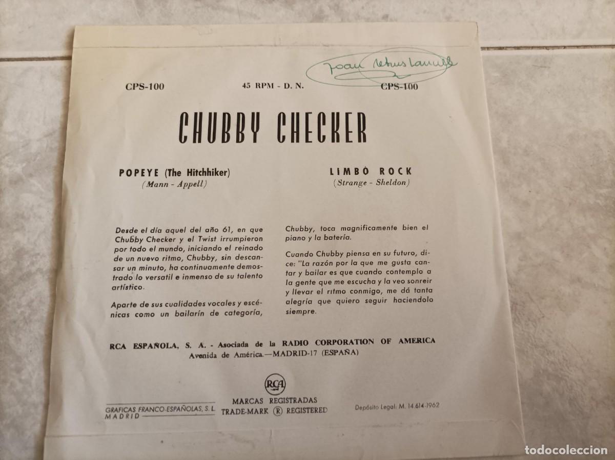 Discos de vinilo: Chubby Checker single popeye - Foto 2