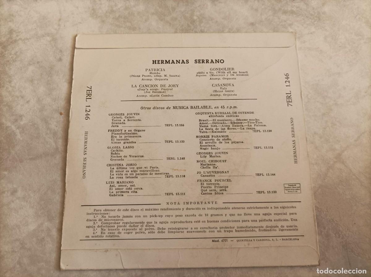 Discos de vinilo: Hermanas Serrano ep 1958 - Foto 2