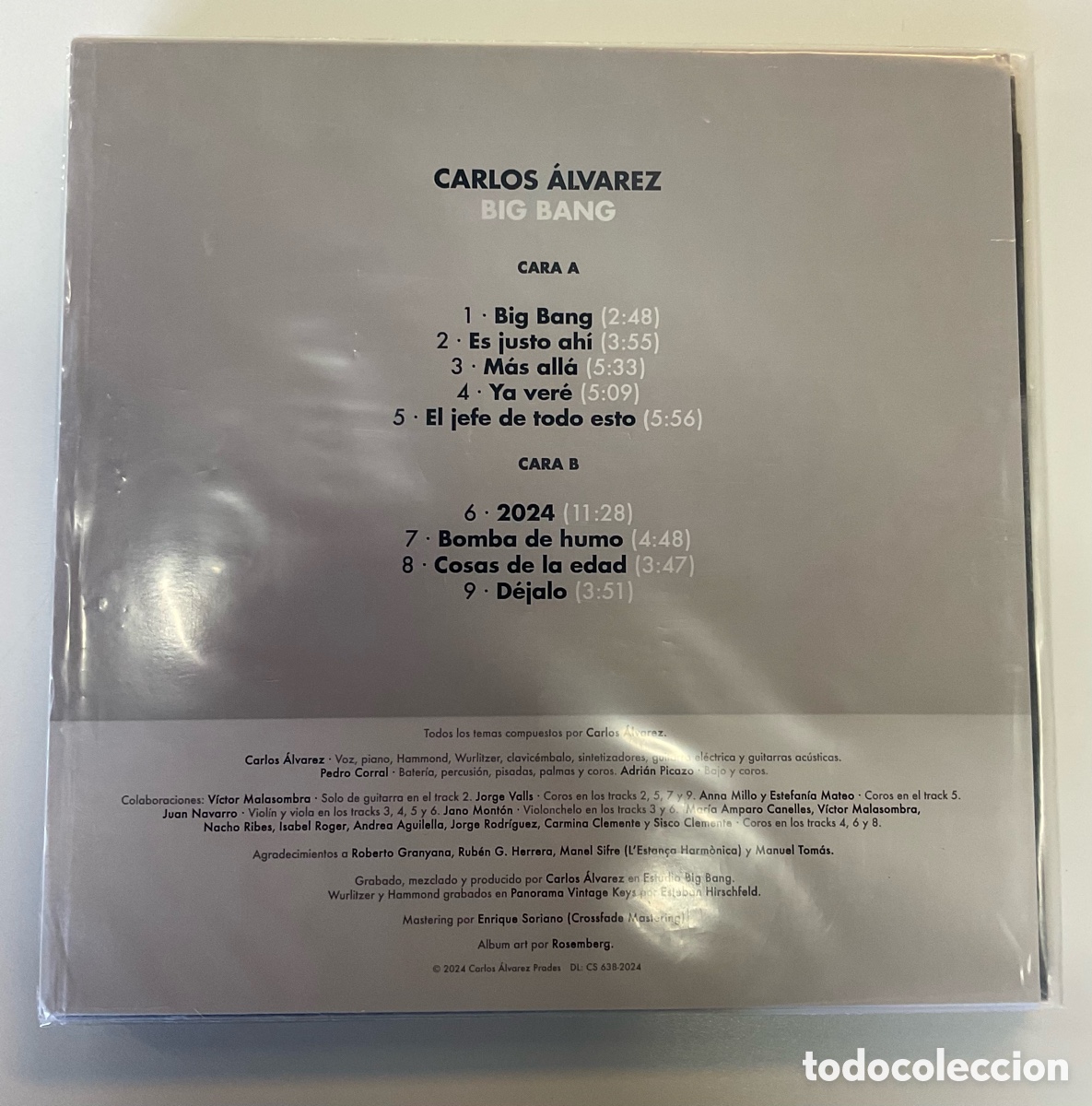 Discos de vinilo: CARLOS &Aacute;LVAREZ. Bing Bang. - Foto 2
