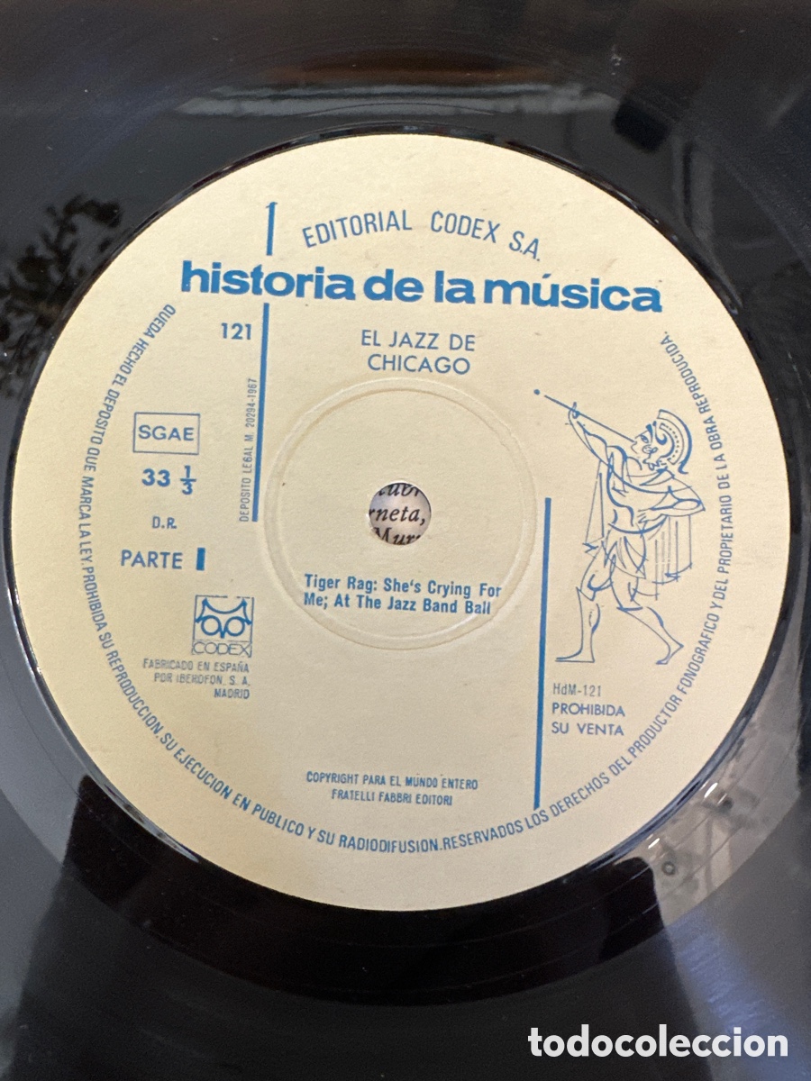 Discos de vinilo: HISTORIA DE LA MUSICA - CODEX VOL. V- EL JAZZ DE CHICAGO - Foto 3