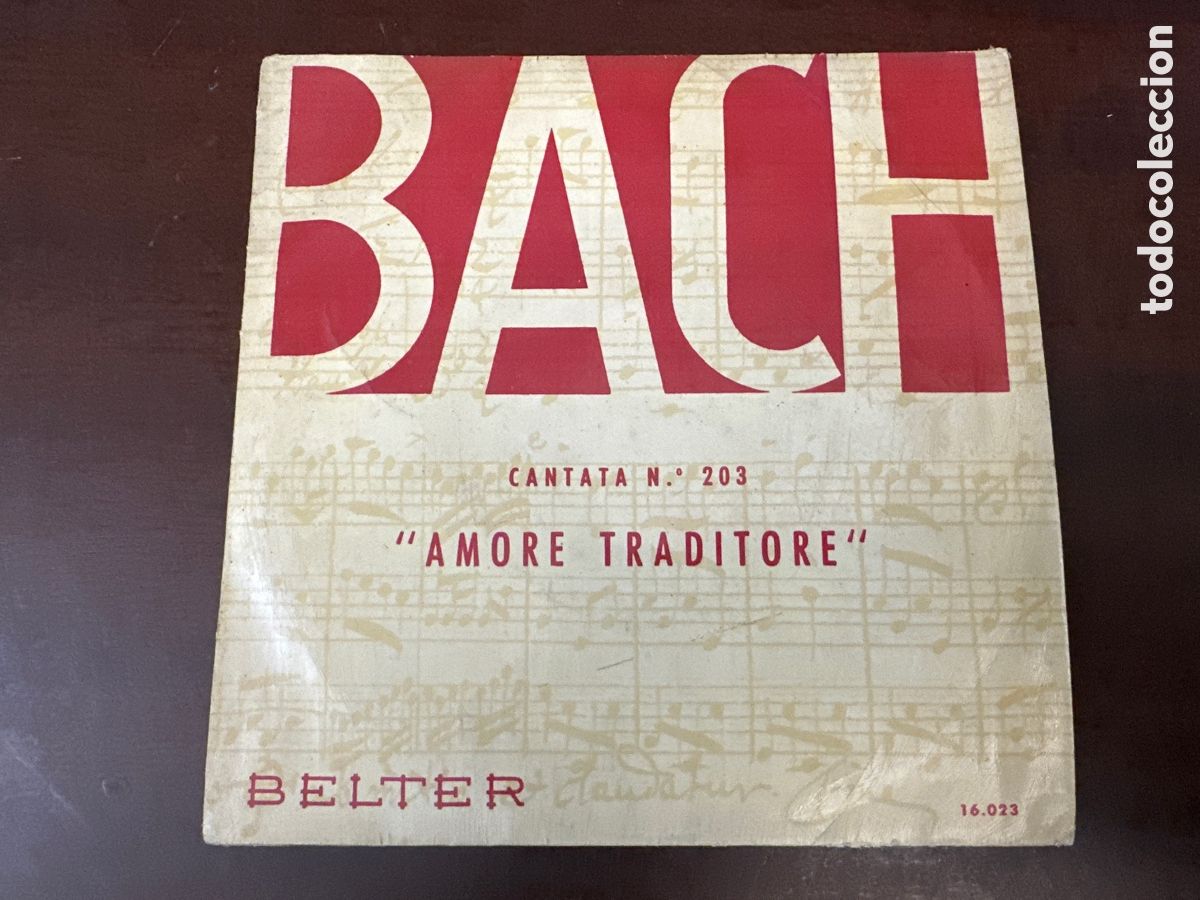 Discos de vinilo: BACH CANTATA N.203 ,AMORE TRADITORE - Foto 7