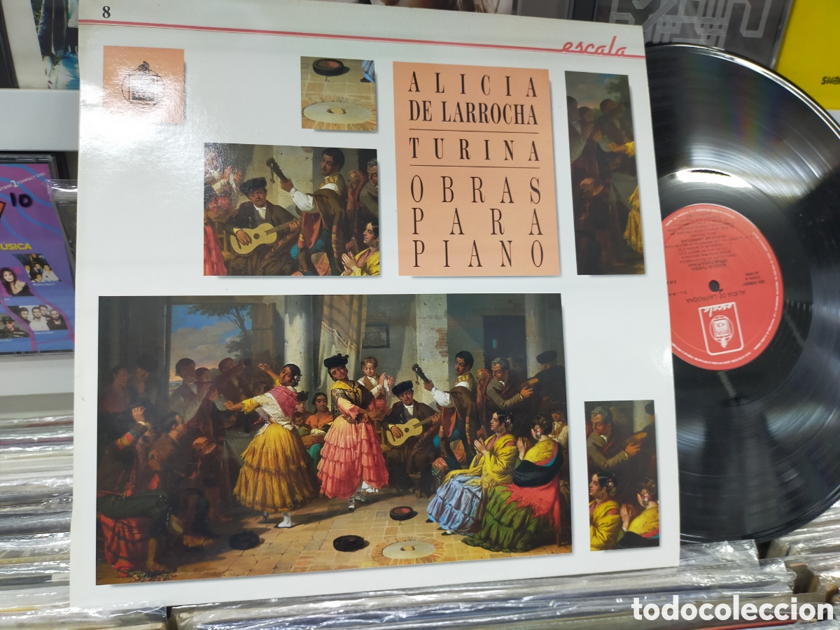 Disques de vinyle: Alicia de larrocha turina LP obras para piano 1988