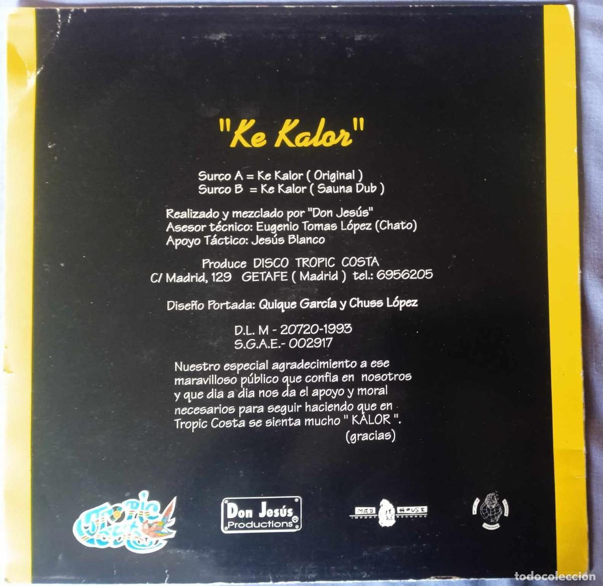 Discos de vinilo: TROPIC COSTA - KE CALOR - Foto 2