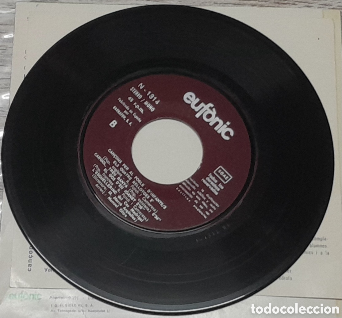 Discos de vinilo: DINFANTS 2 - CAN&Ccedil;ONS PER AL POBLE - EUF&Ograve;NIC 1974 - Foto 4