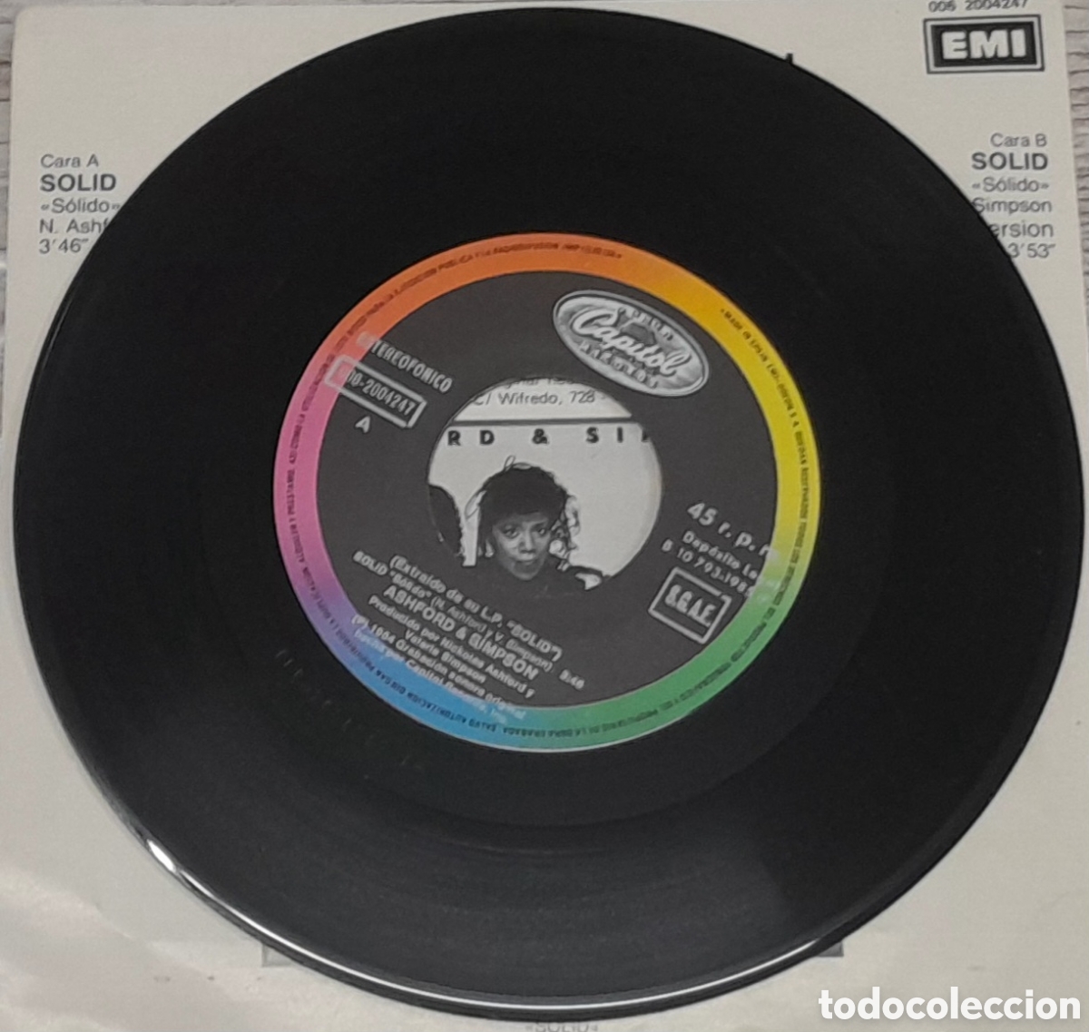 Discos de vinilo: ASHFORD & SIMPSON - SOLID - EMI-ODEON 1984 - Foto 3