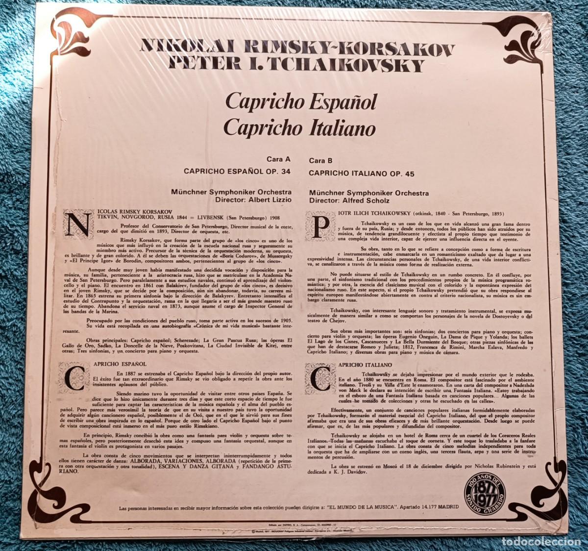 Discos de vinilo: Capricho Espa&ntilde;ol - Italiano - Foto 2