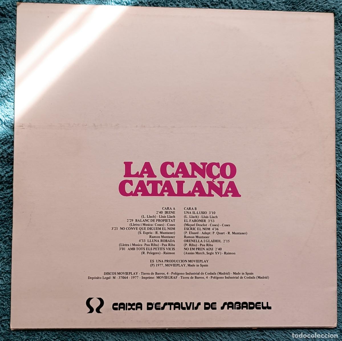 Discos de vinilo: La Can&ccedil;&ograve; Catalana vinil - Foto 2