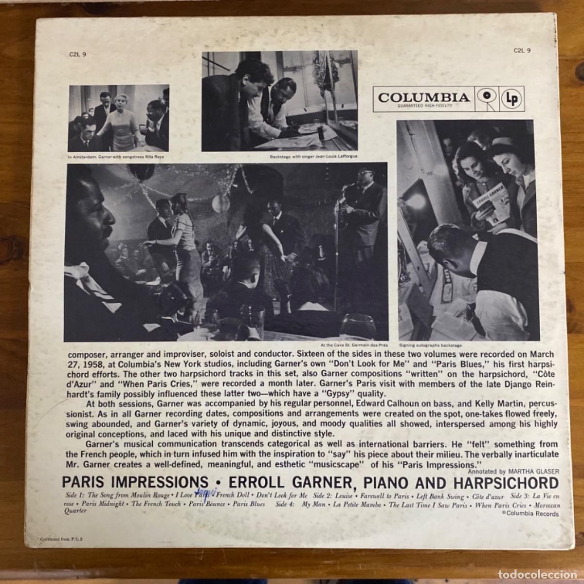Discos de vinilo: ERROLL GARNER PARIS IMPRESSIONS DOBLE - Foto 2