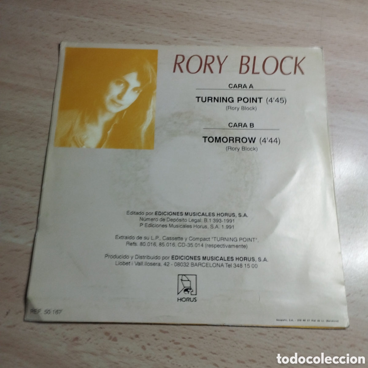 Discos de vinilo: Single 7&rdquo; Rory Block. 1990. Tuning point. + Tomorrow. - Foto 2