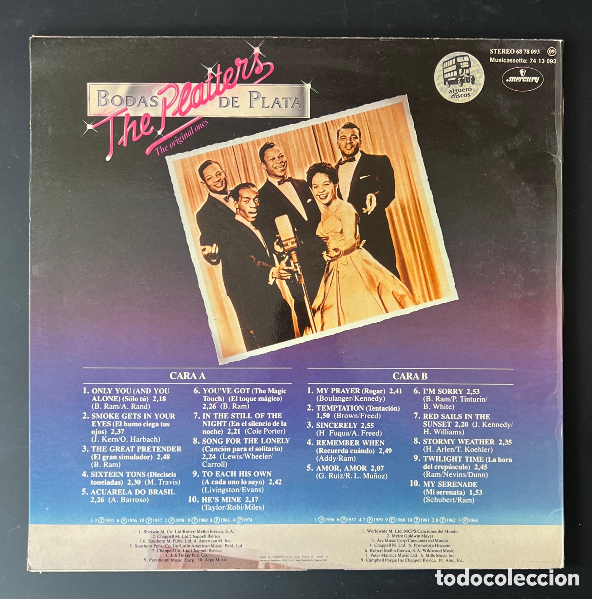 Discos de vinilo: LP. THE PLATTERS .BODAS DE PLATA - Foto 2
