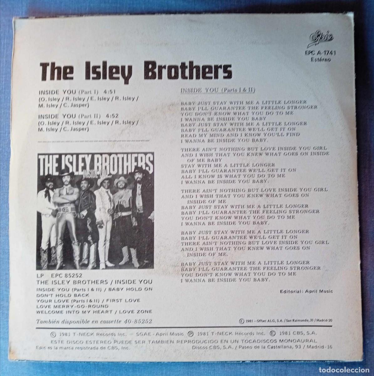 Discos de vinilo: THE ISLEY BROTHERS - DENTRO DE TI - Foto 2