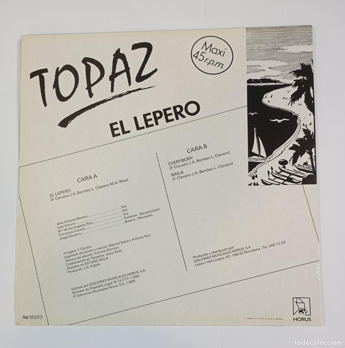 Discos de vinilo: TOPAZ - EL LEPERO - MAXI-SINGLE. TDKLP13 - Foto 2