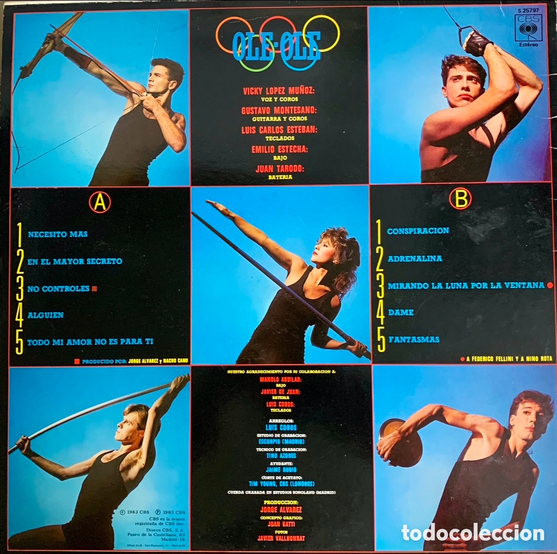 Discos de vinilo: Disco Vinilo LP. Ol&eacute; Ol&eacute;. &ldquo;Ol&eacute; Ol&eacute;&rdquo;. 1983. - Foto 2