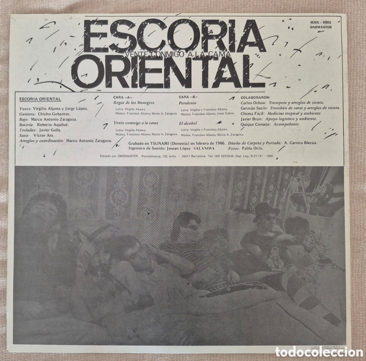 Discos de vinilo: Disco vinilo Escoria Oriental 1986 - Foto 2