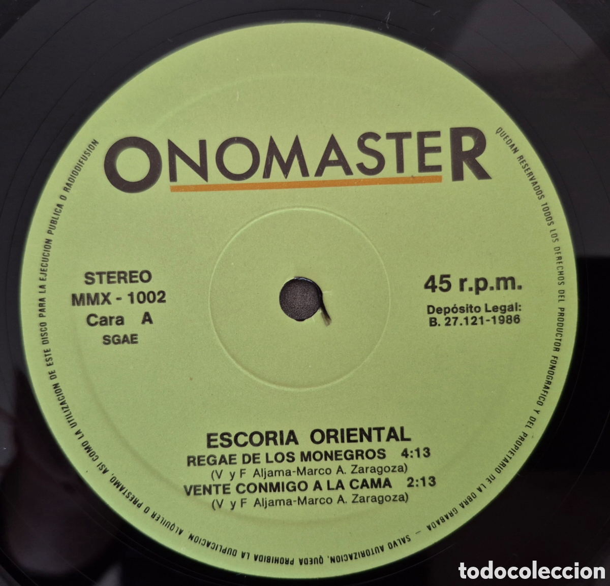 Discos de vinilo: Disco vinilo Escoria Oriental 1986 - Foto 3