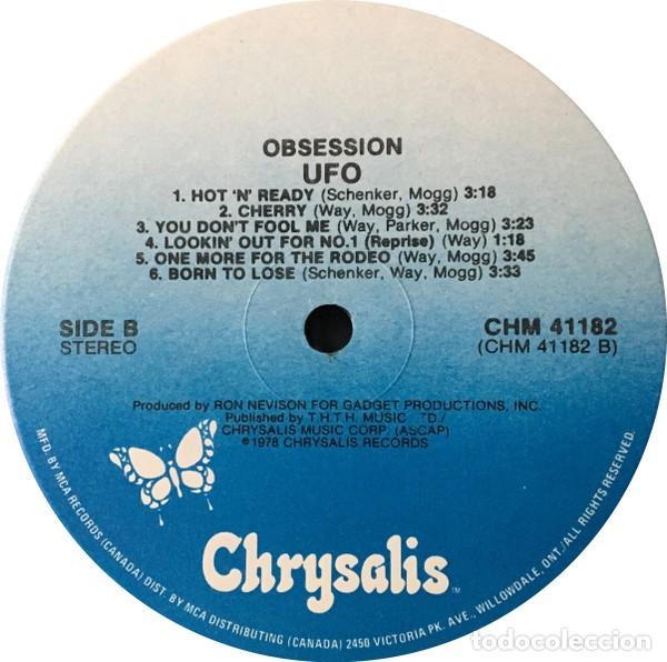 Discos de vinilo: vinilo UFO &lrm;&ndash; Obsession CANADA 1978 - Foto 4