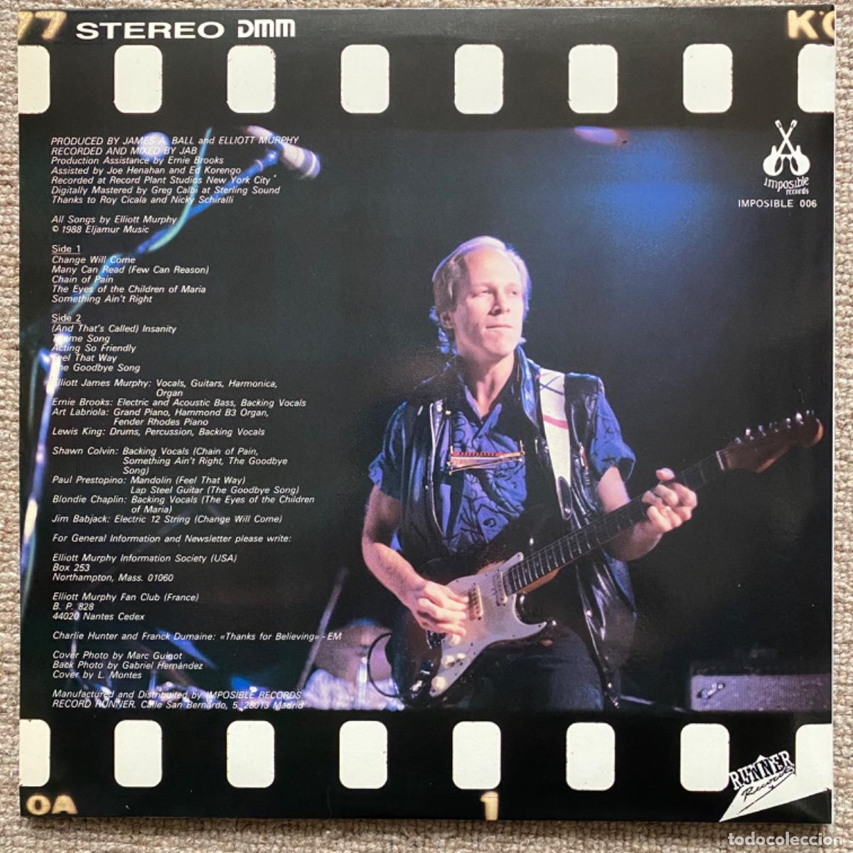 Discos de vinilo: ELLIOTT MURPHY CHANGE WILL COME - Foto 4