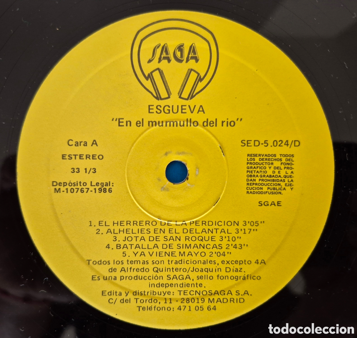 Discos de vinilo: Disco vinilo Esgueva 1986 - Foto 3