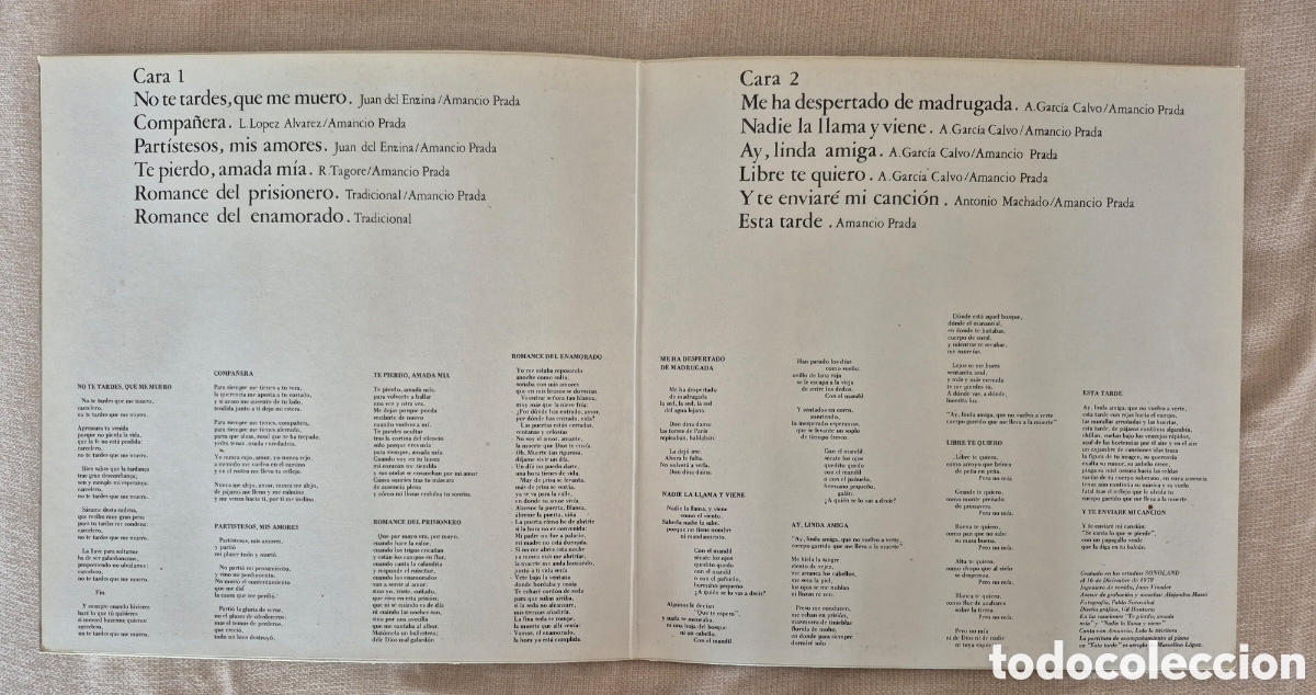 Discos de vinilo: Disco vinilo Amancio Prada 1984 - Foto 3