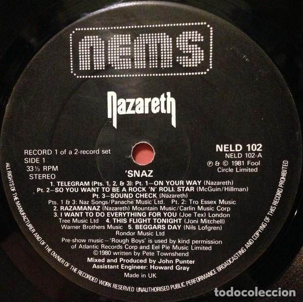 Discos de vinilo: vinilo Nazareth &lrm;&ndash; Snaz UK 1981 - Foto 3