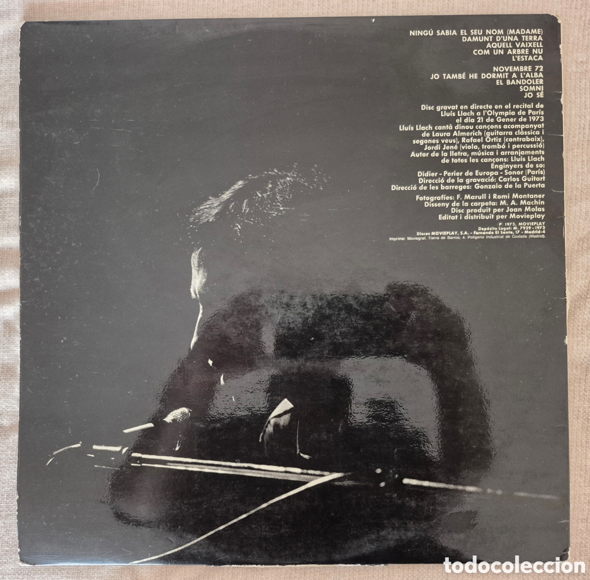 Discos de vinilo: Llu&iacute;s Llach A LOlympia 1973 - Foto 2