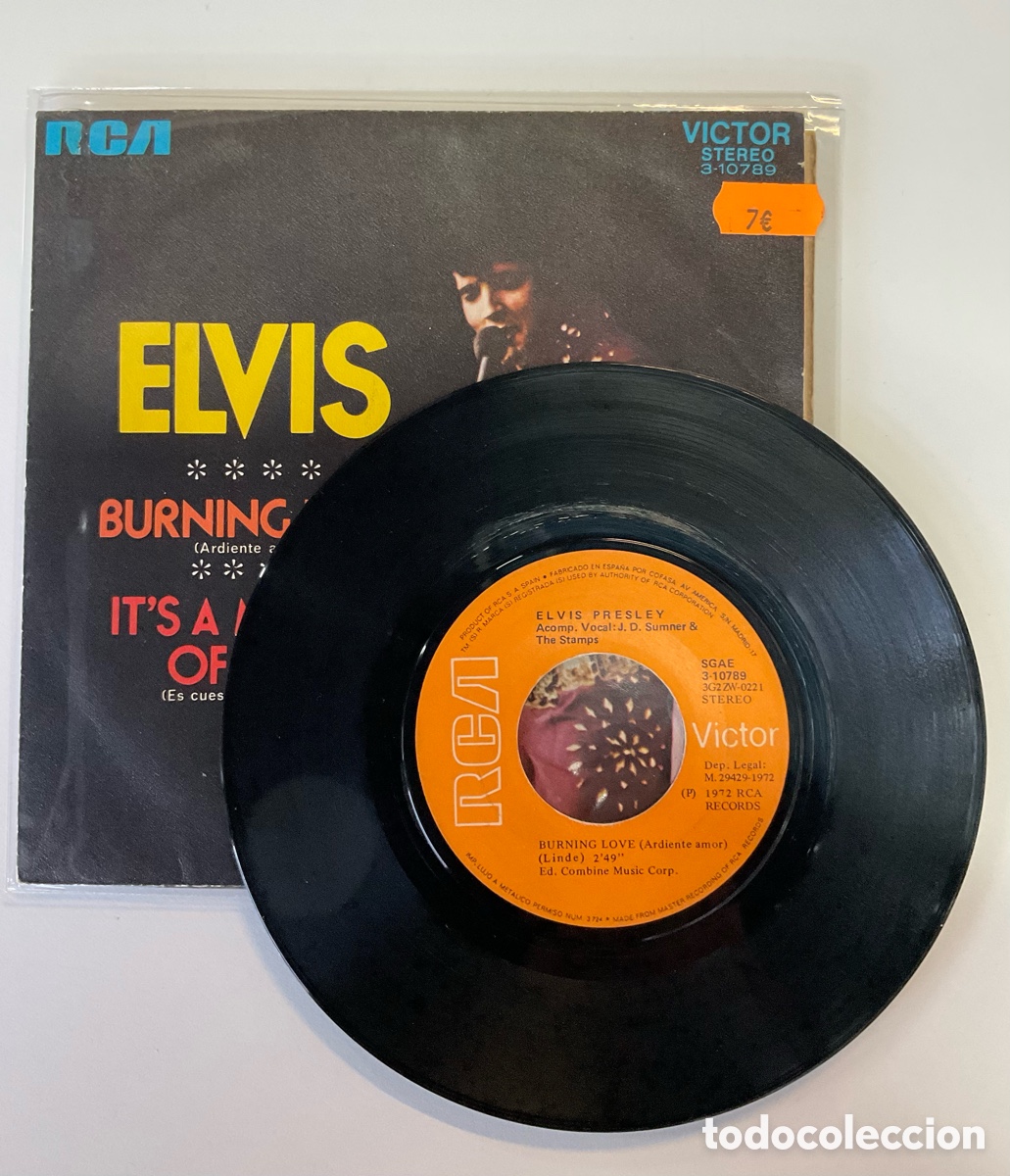 Discos de vinilo: ELVIS PRESLEY. Burning Love. - Foto 3