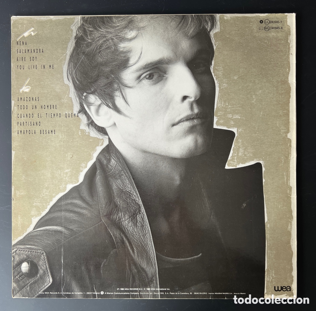 Discos de vinilo: MIGUEL BOSE - SALAMANDRA - LP 1986 - Foto 2