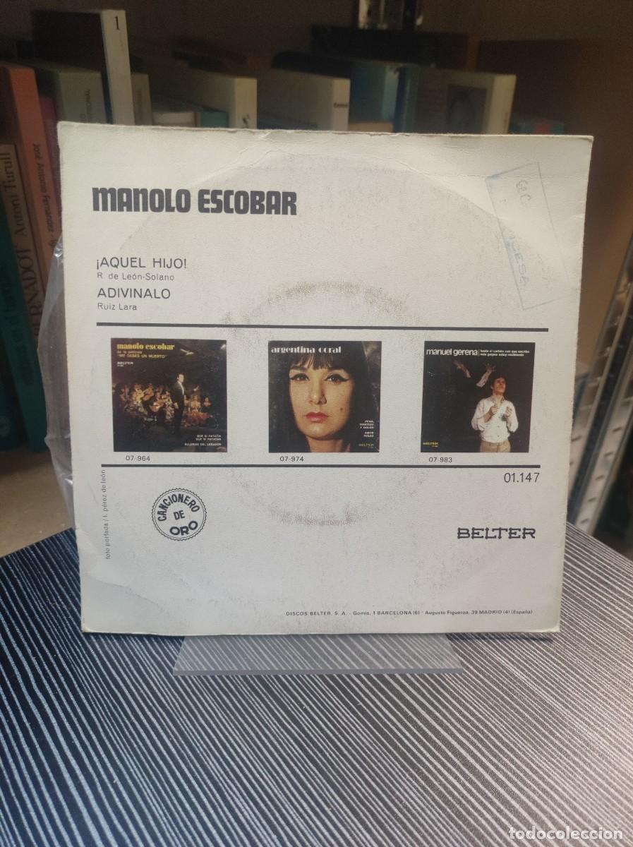 Discos de vinilo: Manolo Escobar &ndash; &iexcl;Aqu&eacute;l Hijo! / Adiv&iacute;nalo - Foto 2