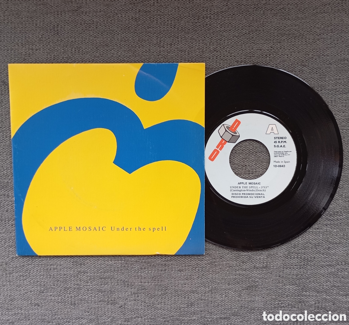 Dischi in vinile: Appel Mosaic. Under The Spell/ Halfway There. Single 7&rdquo; Promo, a&ntilde;o 1989.