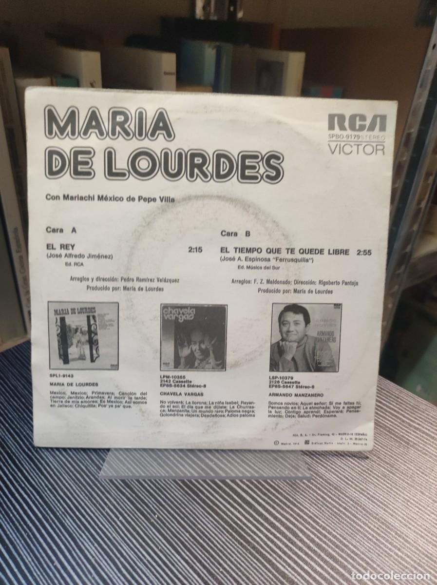 Discos de vinilo: Maria De Lourdes &ndash; El Rey - Foto 2