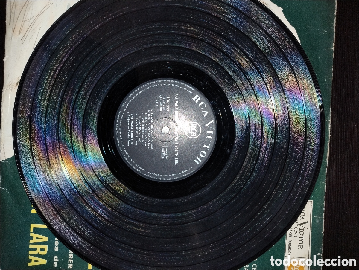 Discos de vinilo: Ana Mar&iacute;a Gonz&aacute;lez interpreta a Agust&iacute;n Lara LP - Foto 3