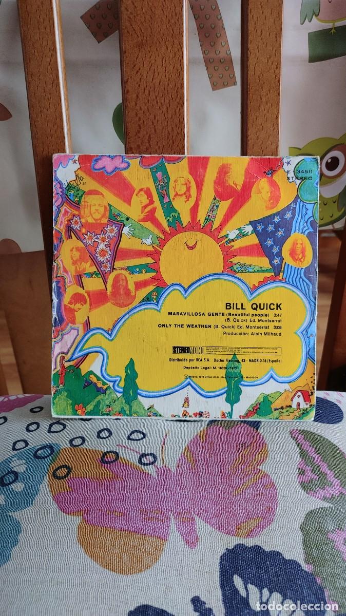 Discos de vinilo: BILL QUICK-SINGLE MARAVILLOSA GENTE - Foto 2