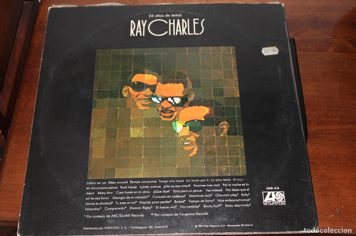 Discos de vinilo: RAY CHARLES - 25 A&Ntilde;OSD DE EXITOS - 2 DISCOS - Foto 2