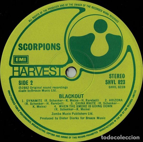 Discos de vinilo: vinilo Scorpions &lrm;&ndash; Blackout UK 1982 - Foto 4