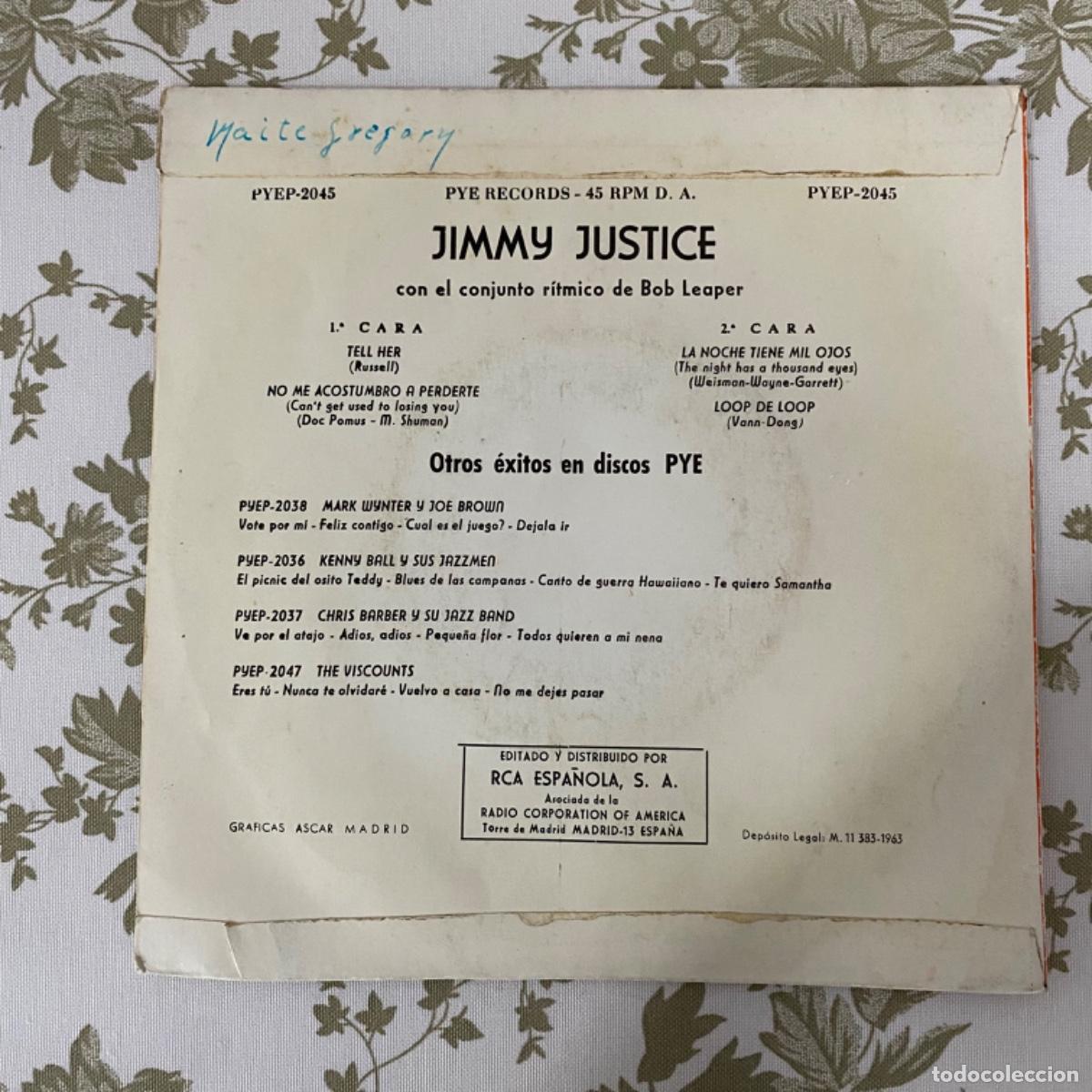 Discos de vinilo: JIMMY JUSTICE SMASH HITS - Foto 2