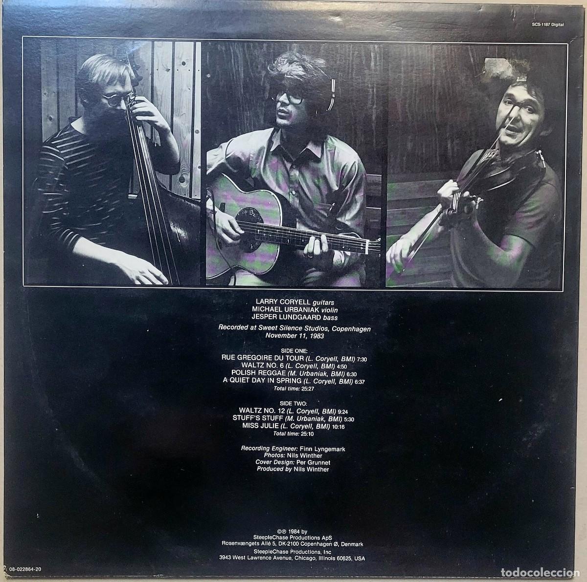 Discos de vinilo: LARRY CORYELL & MICHAEL URBANIAK. A QUIET DAY IN SPRING - Foto 2