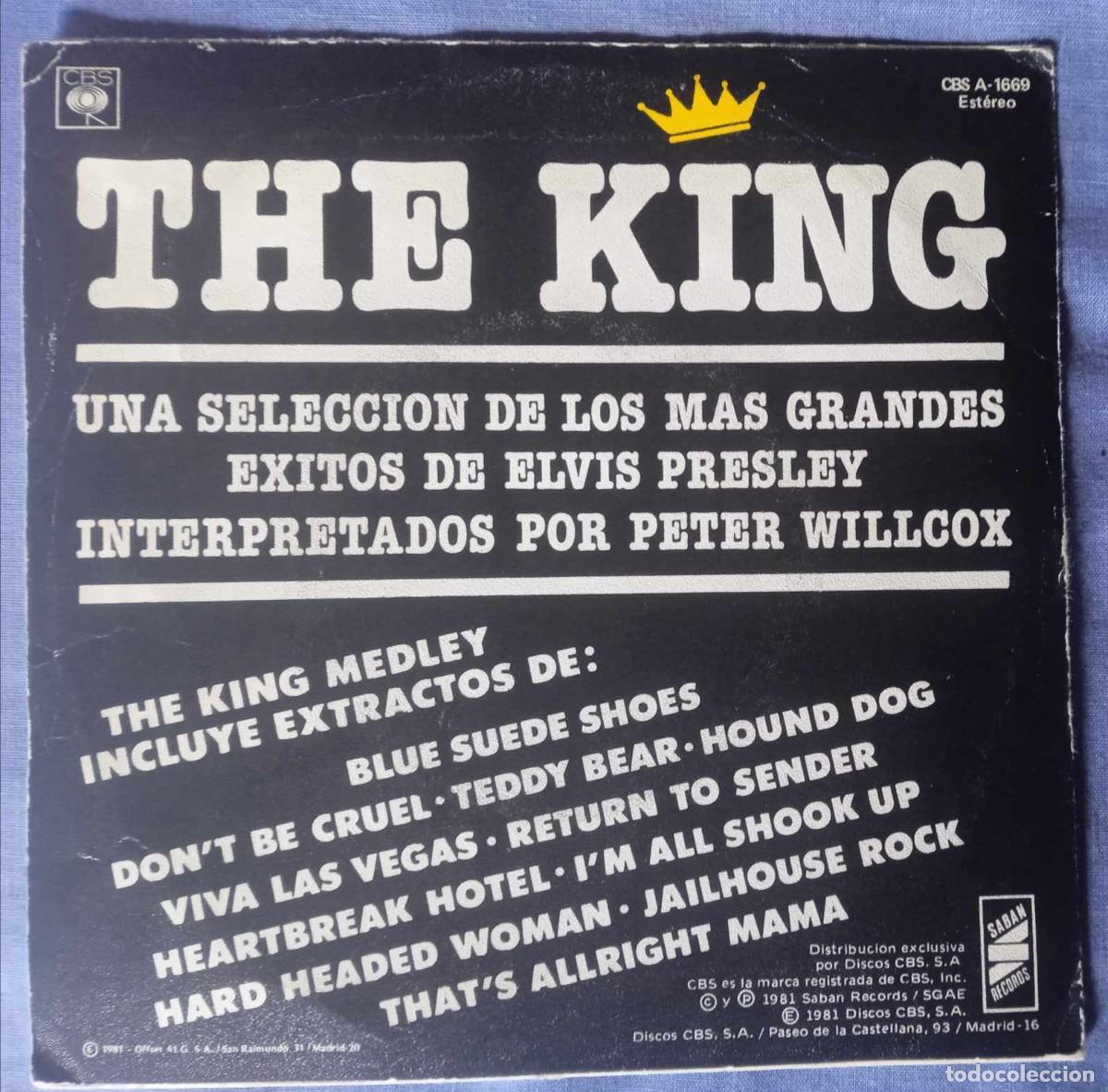 Discos de vinilo: PETER WILLCOX - THE KING - ELVIS PRESLEY - 1981 - Foto 1