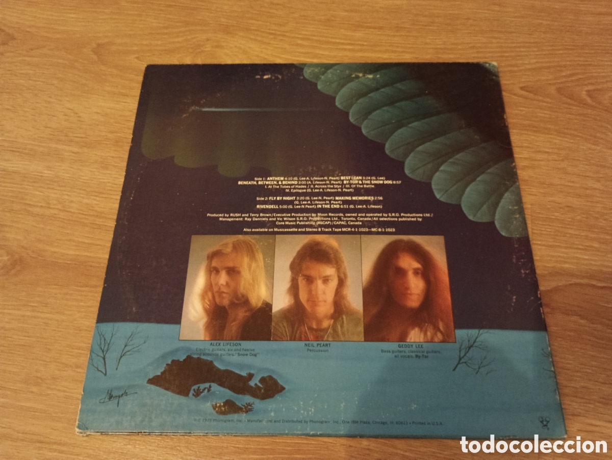 Discos de vinilo: disco de vinilo rush fly by night con loop campanas - Foto 3