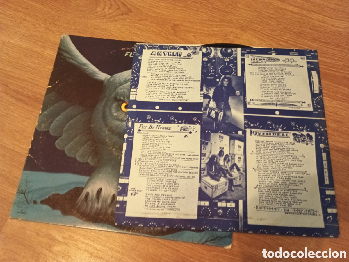 Discos de vinilo: disco de vinilo rush fly by night con loop campanas - Foto 5